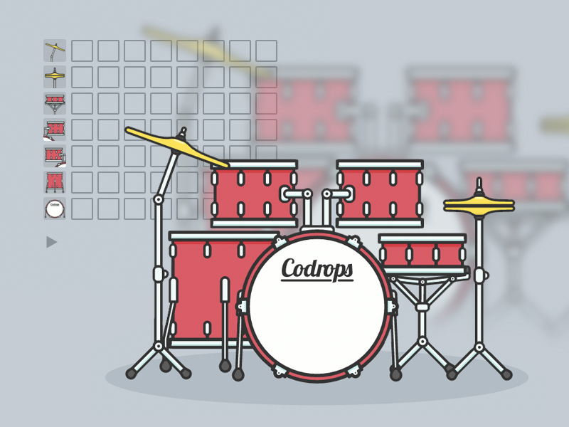 Interactive Animated SVG Drum Kit